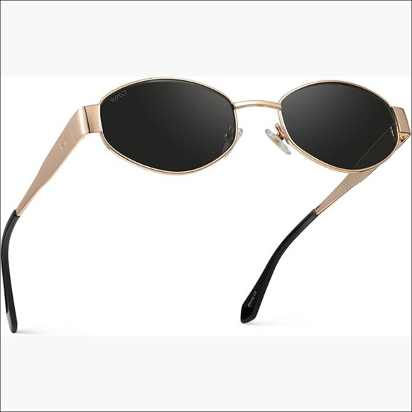 Stainless Steel Retro Oval Sunglasses, 90s Inspired Small Frame main image 6